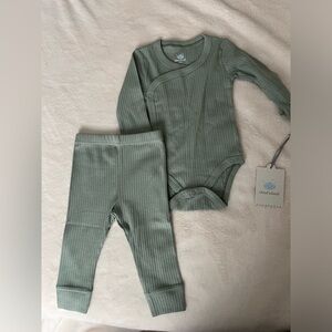 Cloud Island Sage Green Bodysuit & Pants Set